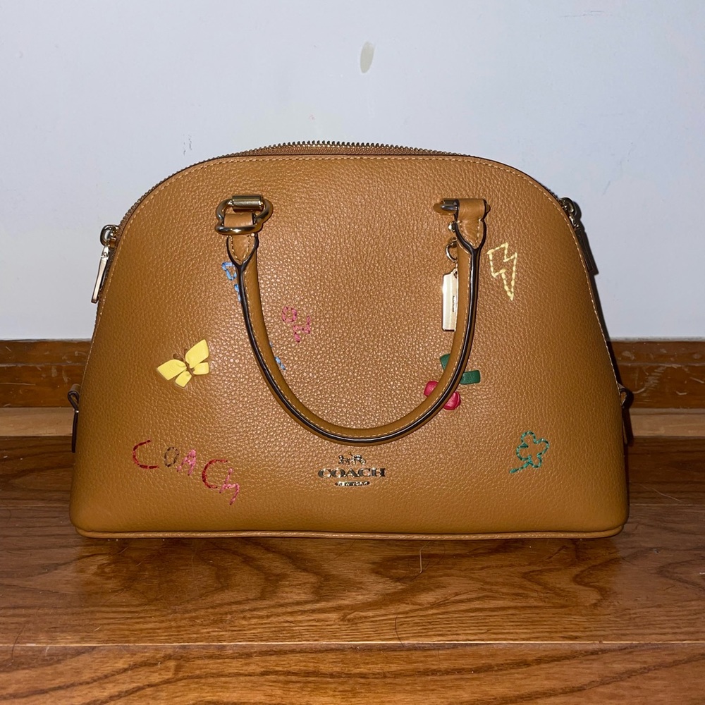Coach Purse Katy Satchel with Diary Embroidery